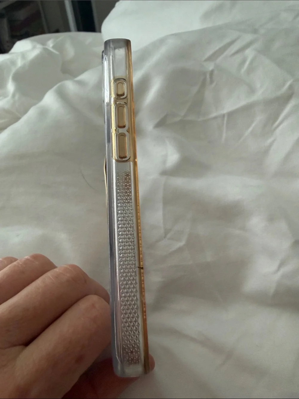 ZAGG Clear MagSafe-Compatible Phone Case — Transparent with Light Amber Trim